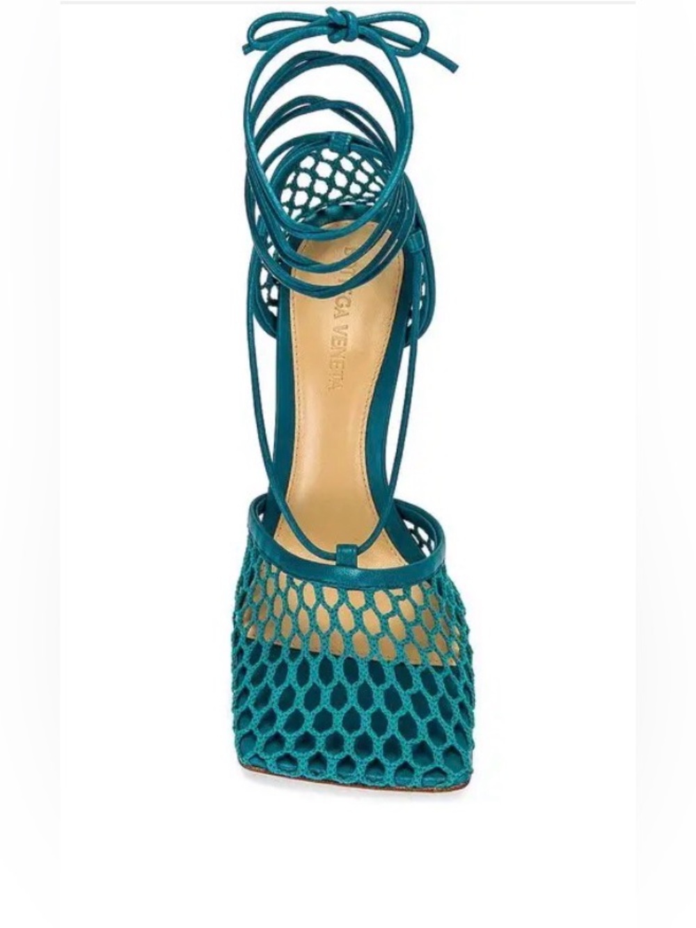 NEW! Bottega Veneta
Stretch Square-Toe Ankle-Strap
Mesh Pumps US 5